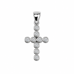 Load image into Gallery viewer, Classic Bezel Cross Pendant