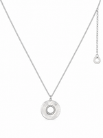 Load image into Gallery viewer, Mother of Pearl Halo Sterling Silver Necklace