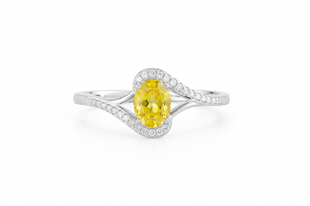 Golden  Twist Sterling Silver Ring
