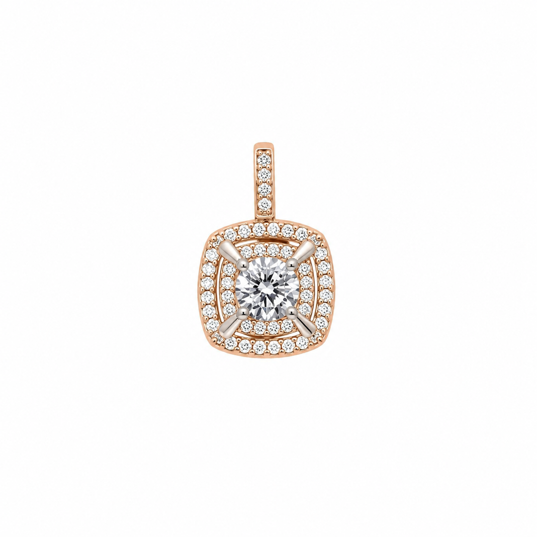 Radiant Halo Solitaire Pendant