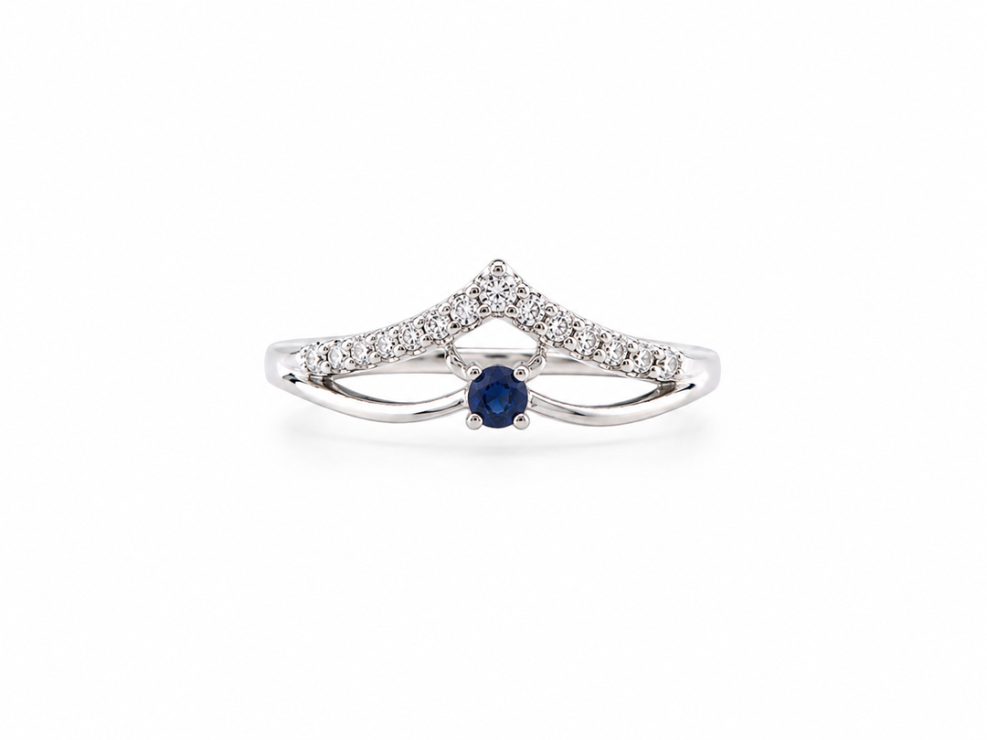 Midnight Blue Zircon Sterling Silver Ring