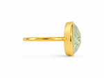 Load image into Gallery viewer, Carved Oval Prasiolite Statement Ring