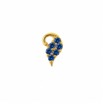 Load image into Gallery viewer, Royal Blue Crystal Paisley Nose Pin