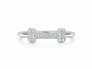 Minimalist Pavé Bar Ring