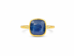 Load image into Gallery viewer, Royal Blue Sapphire Bezel Ring