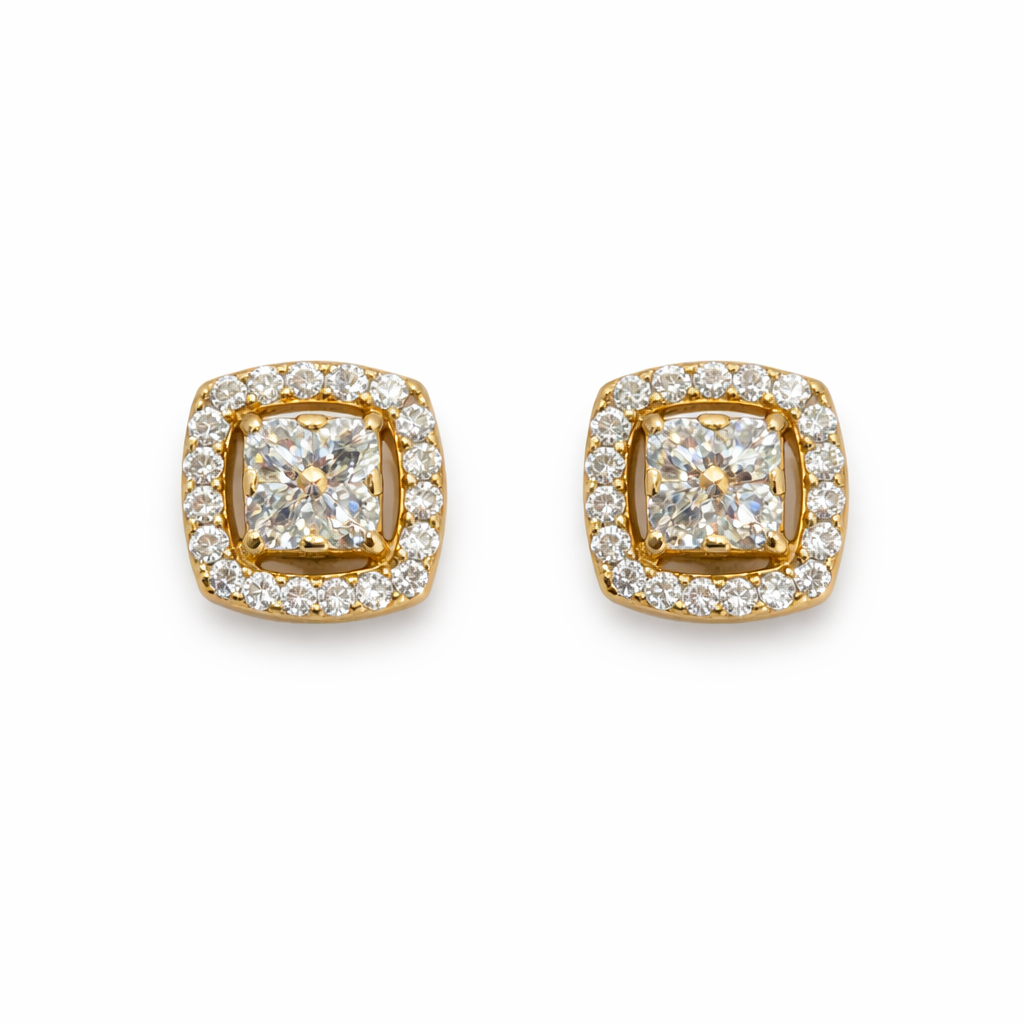 Celeste Halo Stud Earrings